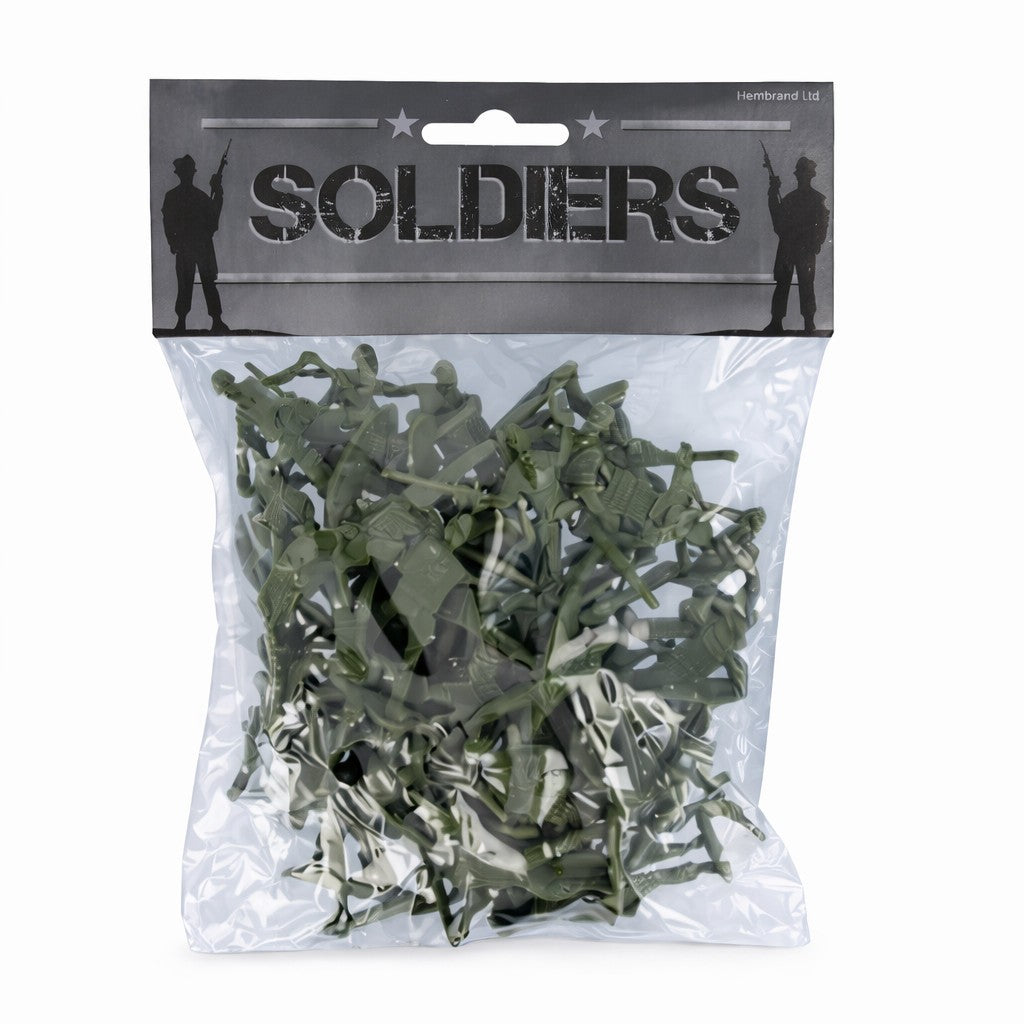 100x Toy Soldiers Green Plastic Soldier Figures Army Men for Boys Birthday Gift