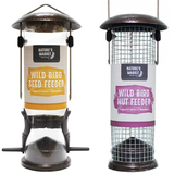 Bird Feeder Seed Nut Suet Ball Metal Hanging Wild Garden Bird Food Station Brown