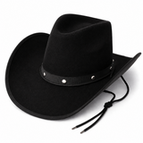 Black Cowboy Hat Western Fancy Dress Party Festival Cowboy Cowgirl Accessory