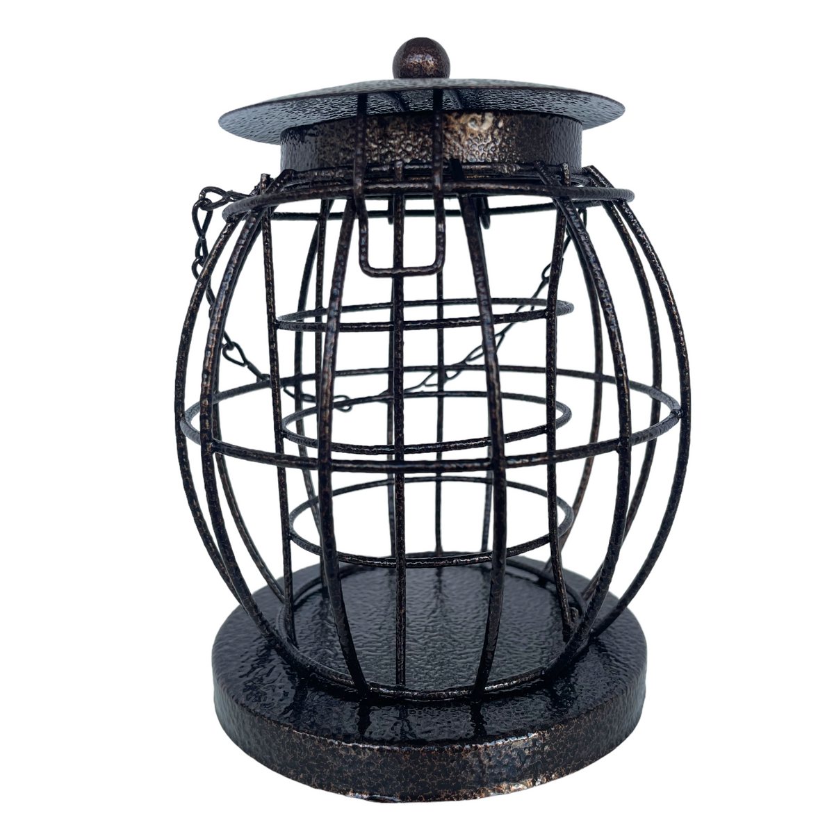 Metal Bird Fatball Feeder with Squirrel Guard Hanging Suet Food Feed Station