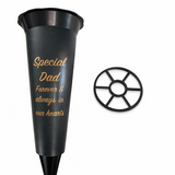 Dads Grave Memorial Flower Vase Spike Holder Memory Pot - Forever In Our Hearts