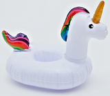 4 x Inflatable Unicorn Drink Holder Cup Can Hot Tub Float Swimming Pool Bath Toy