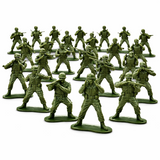 50x Toy Soldiers Green Plastic Soldier Figures Army Men for Boys Birthday Gift
