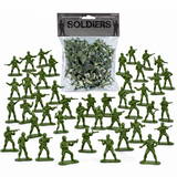 100x Toy Soldiers Green Plastic Soldier Figures Army Men for Boys Birthday Gift