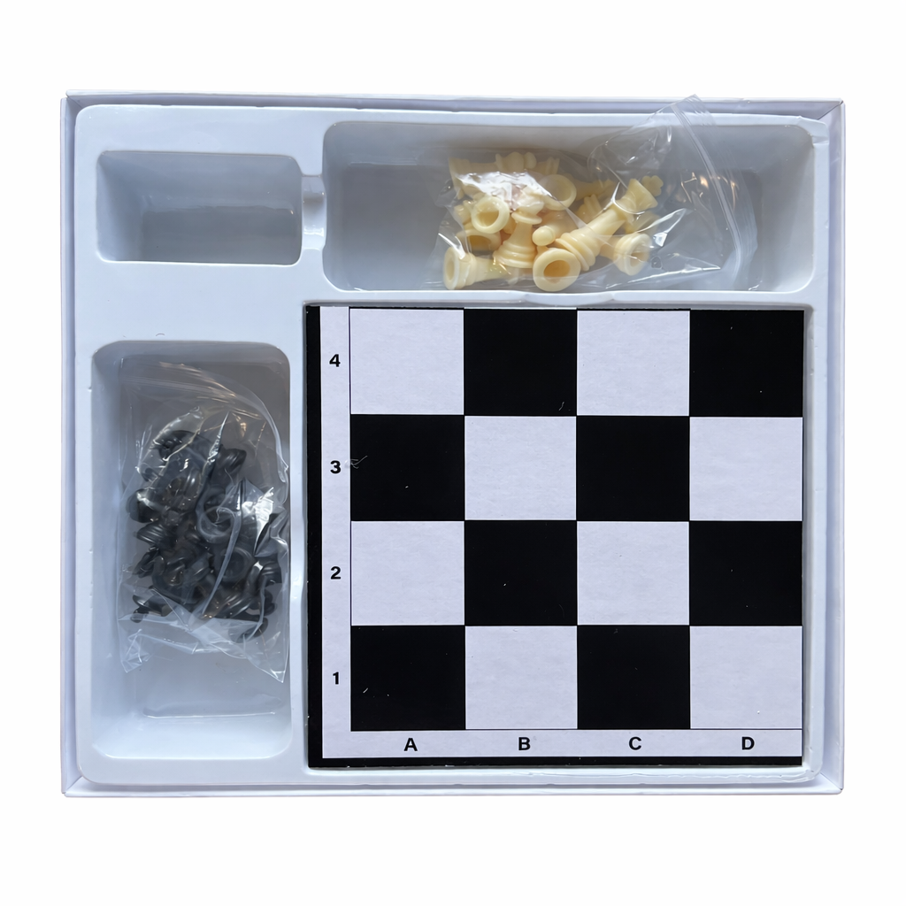 Chess Set Family Board Game 32 Piece Kids Traditional Folding 2 Player Game 35cm