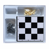Chess Set Family Board Game 32 Piece Kids Traditional Folding 2 Player Game 35cm