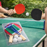 Table Tennis Set Ping Pong Racket Bats Balls & Net 2 Player Indoor Outdoor Game