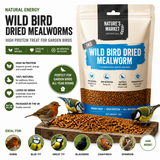 2kg Dried Mealworms for Wild Birds Premium Natural High Protein Garden Bird Feed