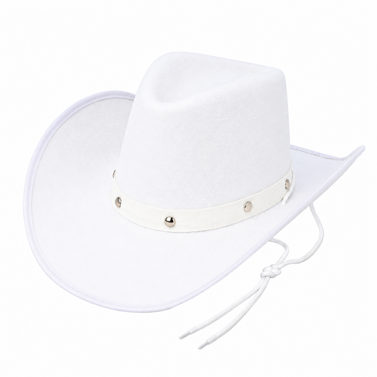White Cowboy Hat - Western Fancy Dress Party Festival Cowgirl Hen Do Accessory