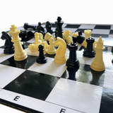 Chess Set Family Board Game 32 Piece Kids Traditional Folding 2 Player Game 35cm