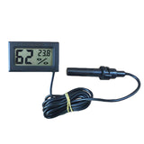 8x Digital Temperature Humidity Meter Wired Sensor Black Thermometer Hygrometer