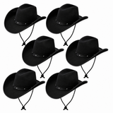 Black Cowboy Hat Western Fancy Dress Party Festival Cowboy Cowgirl Accessory
