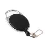 12 x Retractable Keyring Key Chain ID Holder 80cm Extendable Rope Carabina Clip