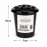Grave Pot with Lid - Black Vase Flower Holder For Memorial Cemetery Graves