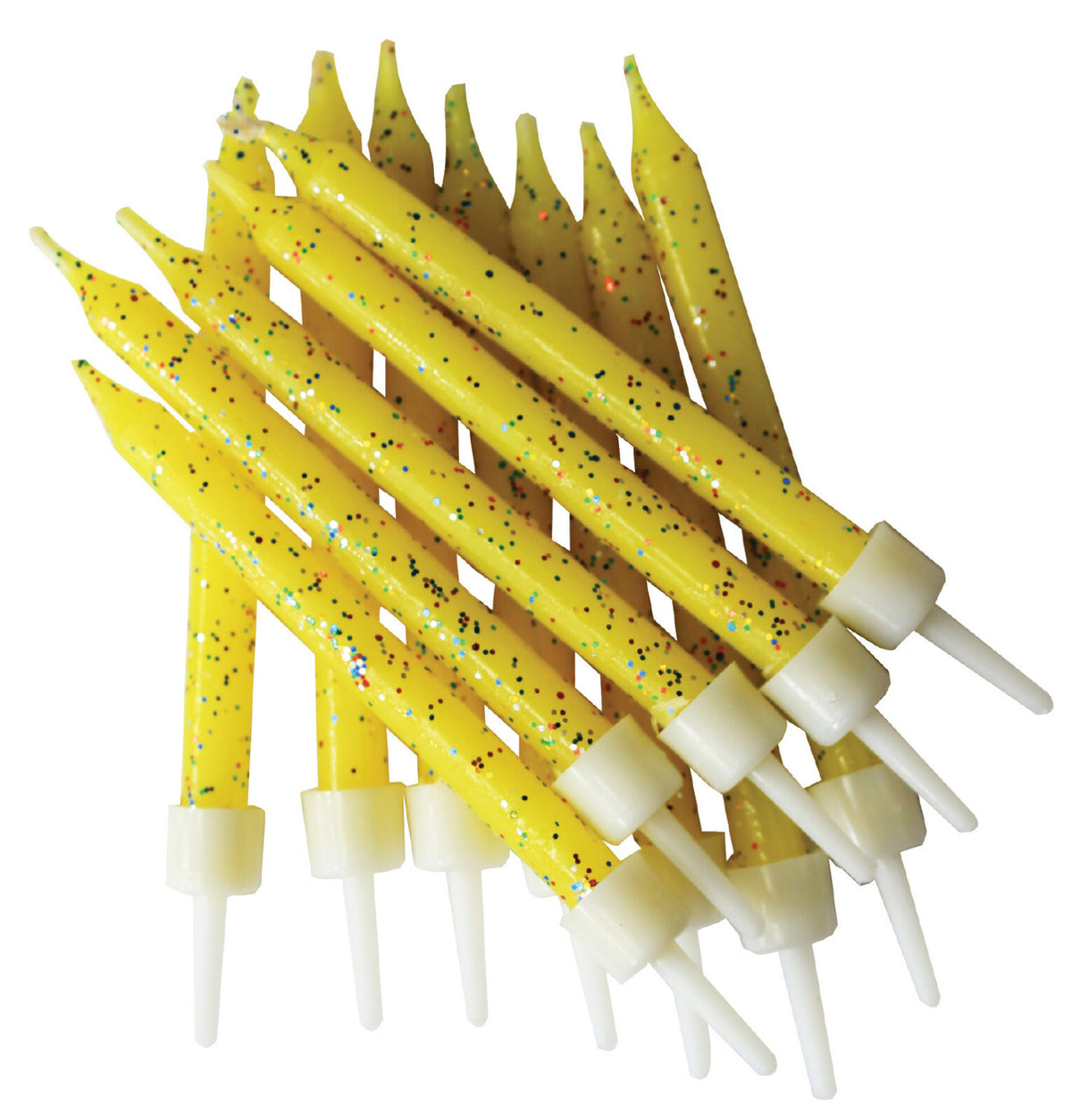 Cake Candles Pack of 12 with Holders 7.5cm Birthday Party Pack Topper Decoration