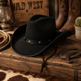 Black Cowboy Hat Western Fancy Dress Party Festival Cowboy Cowgirl Accessory
