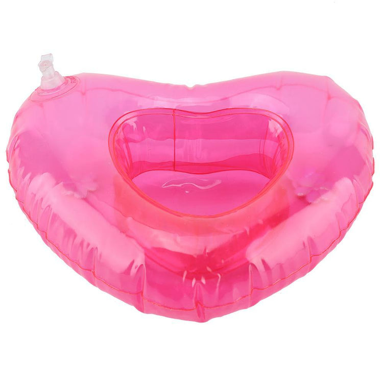 Inflatable Love Heart Cup Holder Pink Float Valentine Hot Tub Bath Swimming Pool