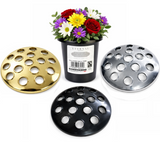 Grave Pot Insert with Lid - Flower Vase Holder For Memorial Cemetery Grave Stone