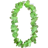Green leafy lei on a white background