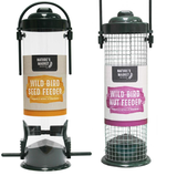 Bird Feeder Seed Nut Pack of 2 Green Wild Nature Garden Food Feed Station Gift