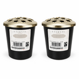 Grave Pot with Gold Lid - Vase Flower Holder For Memorial Cemetery Grave Insert