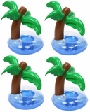 4x Inflatable Palm Tree Drink Holder Cup Hot Tub Float Swimming Pool Bath Toy