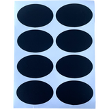 40x Jar Label Chalkboard Sticker Oval Reusable Craft Kitchen Black Chalk Marker