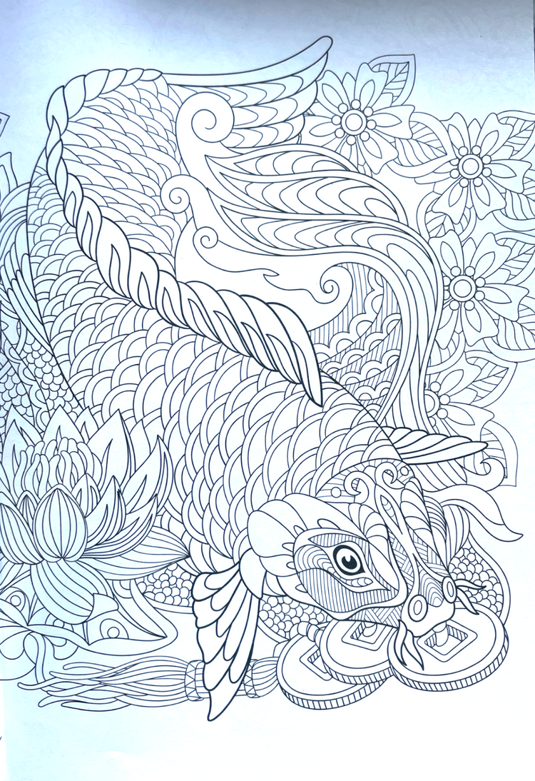 Sealife Colouring Book A4 - Adult Anti Stress 48 Page Book Relaxing Sea Animals
