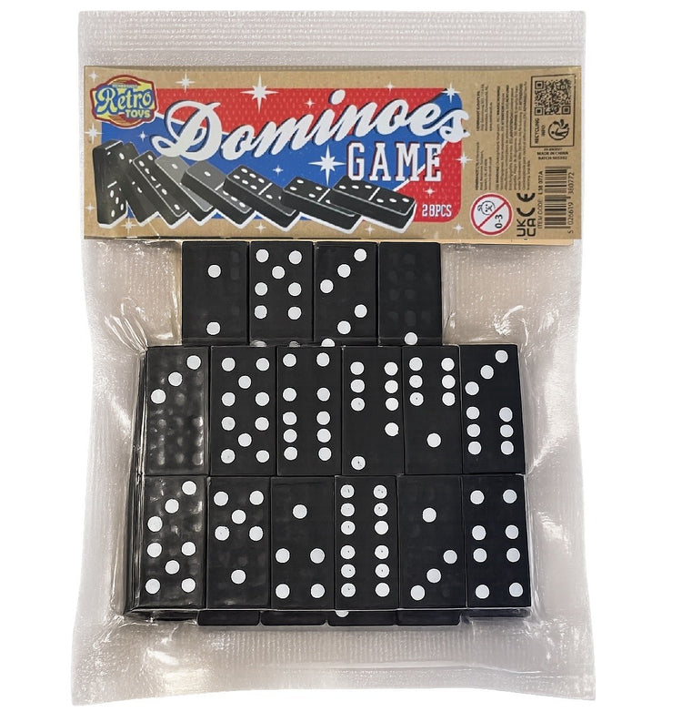 Dominoes Game Set 28 Piece Double Six Dominos Kids Childrens Party Travel Game