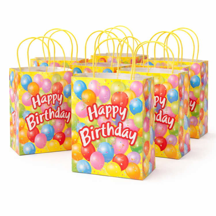 Birthday Party Gift Bags With Handle Small Present Paper Loot Favours Party Bag