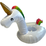 4 x Inflatable Unicorn Drink Holder Cup Can Hot Tub Float Swimming Pool Bath Toy