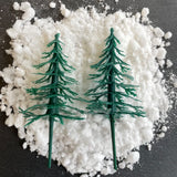 Christmas Tree Cake Topper Set pack of 6 Fir Forest Yule Log Cupcake Decoration