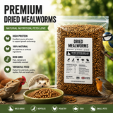 Dried Mealworms 5L Refill Bag 800g High Protein Wild Bird Food Garden Birds
