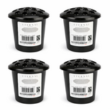 Memorial Grave Vase Pack of 2 Black with Lids For Fresh Artificial Flowers Pot