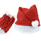 Christmas Hat adult Santa Fancy Dress Red White Festive Classic Soft Felt Hat