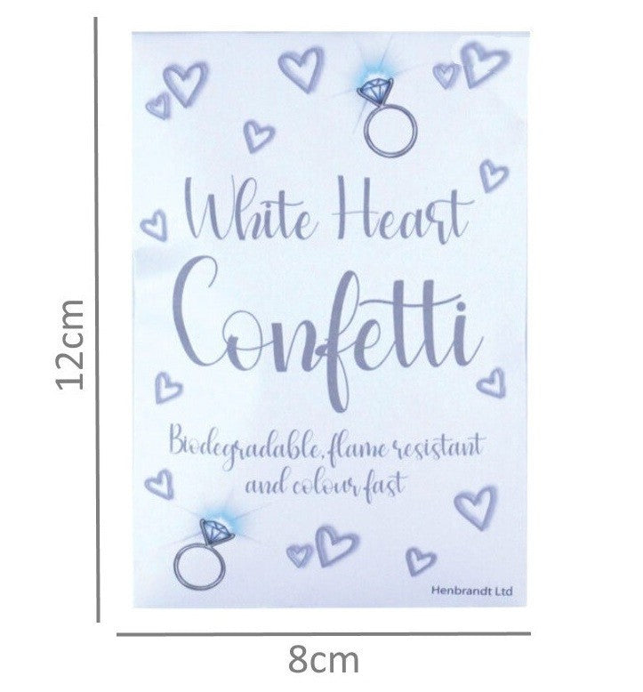 White Heart Confetti Wedding Party Event Table Decoration Display Biodegradable
