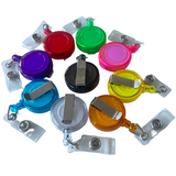 Retractable Keyring Round Key Chain ID Badge Holder Extendable Rope Belt Clip