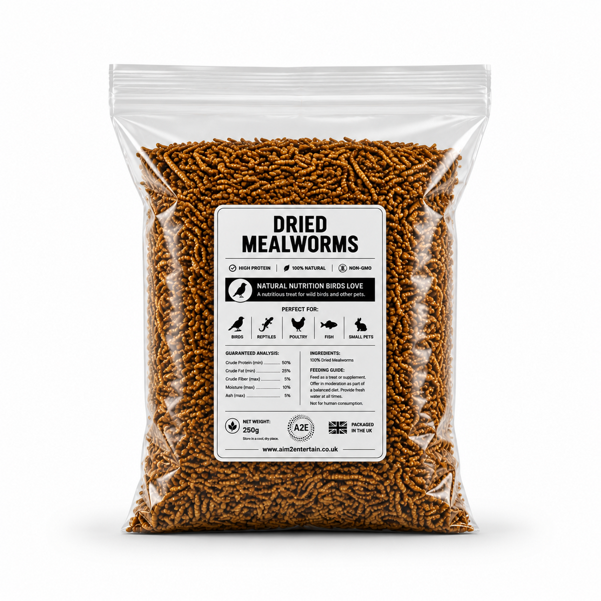Dried Mealworms Premium Natural Wild Bird Food High Protein Garden Bird Treat