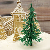Christmas Tree Cake Topper Set pack of 6 Fir Forest Yule Log Cupcake Decoration