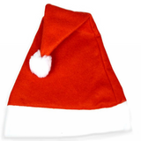 Christmas Hat adult Santa Fancy Dress Red White Festive Classic Soft Felt Hat
