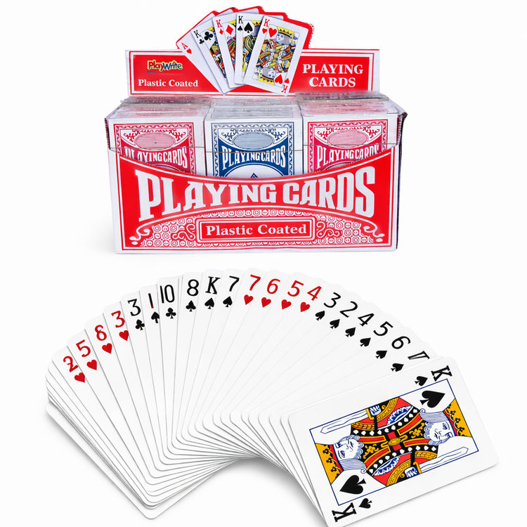 Playing Cards 1-24 Packs Deck of Quality Plastic Coated Professional Poker Game