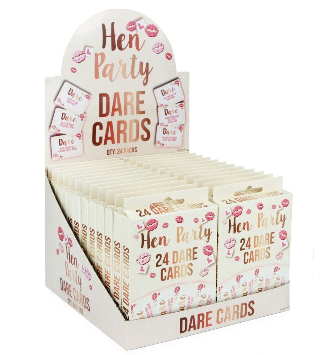 Display of Hen Party Dare Cards packaging on a white background