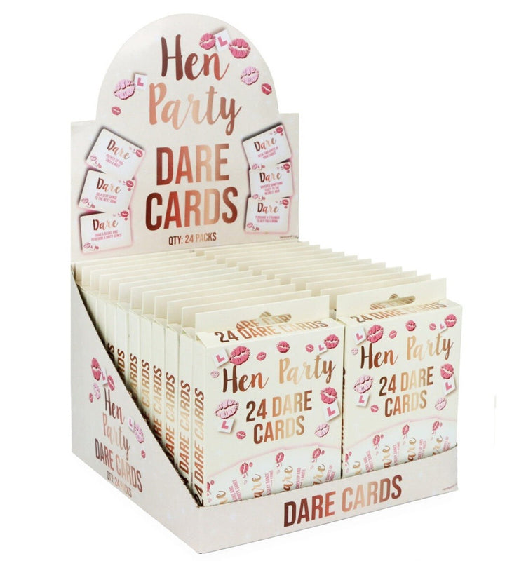Display of Hen Party Dare Cards packaging on a white background