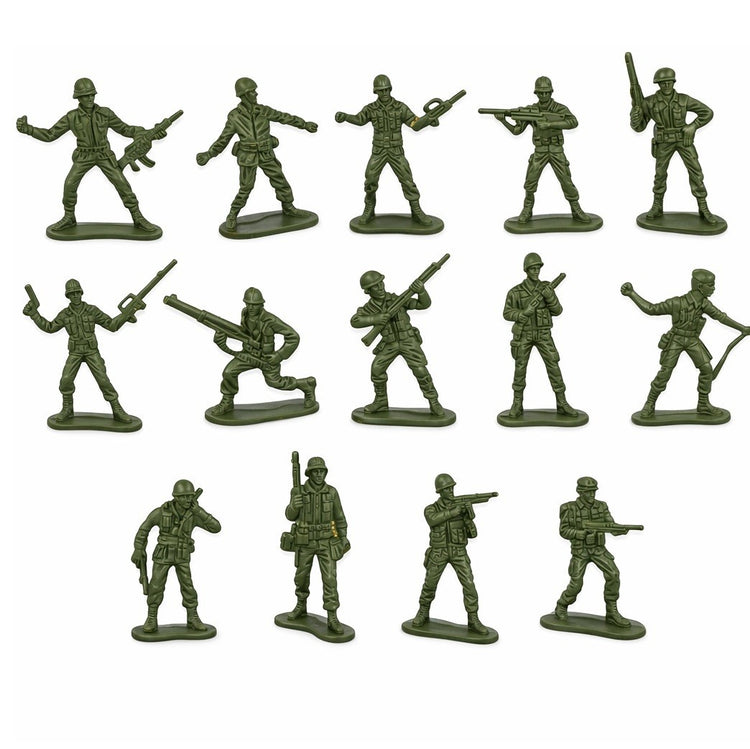 50x Toy Soldiers Green Plastic Soldier Figures Army Men for Boys Birthday Gift