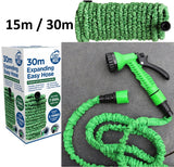 Expanding Garden Hose Pipe Anti Kink Connector and 7 Function Water Spray Gun