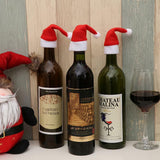 Christmas Table Decoration Bottle Topper Xmas Hat Mini Red Santa Wine Gift Idea