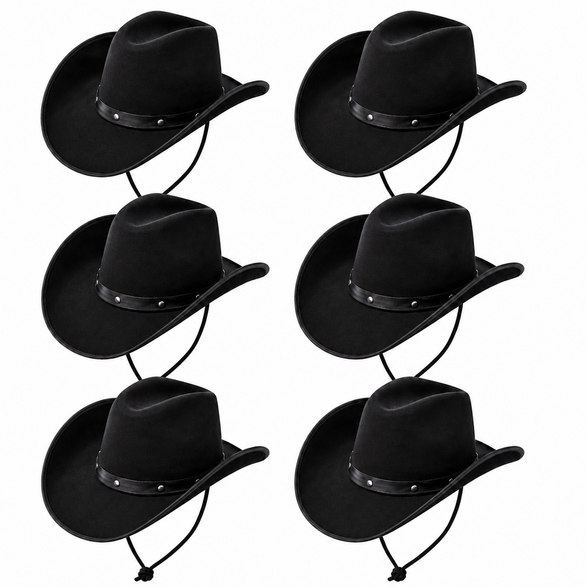 Black Cowboy Hat Western Fancy Dress Party Festival Cowboy Cowgirl Accessory