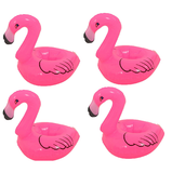 4x Inflatable Flamingo Drink Holders Pink Float Cup Can Hot Tub Pool Bath Toy