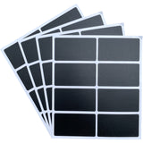 40x Jar Label Chalkboard Stickers Rectangle Reusable Kitchen Black Chalk Marker