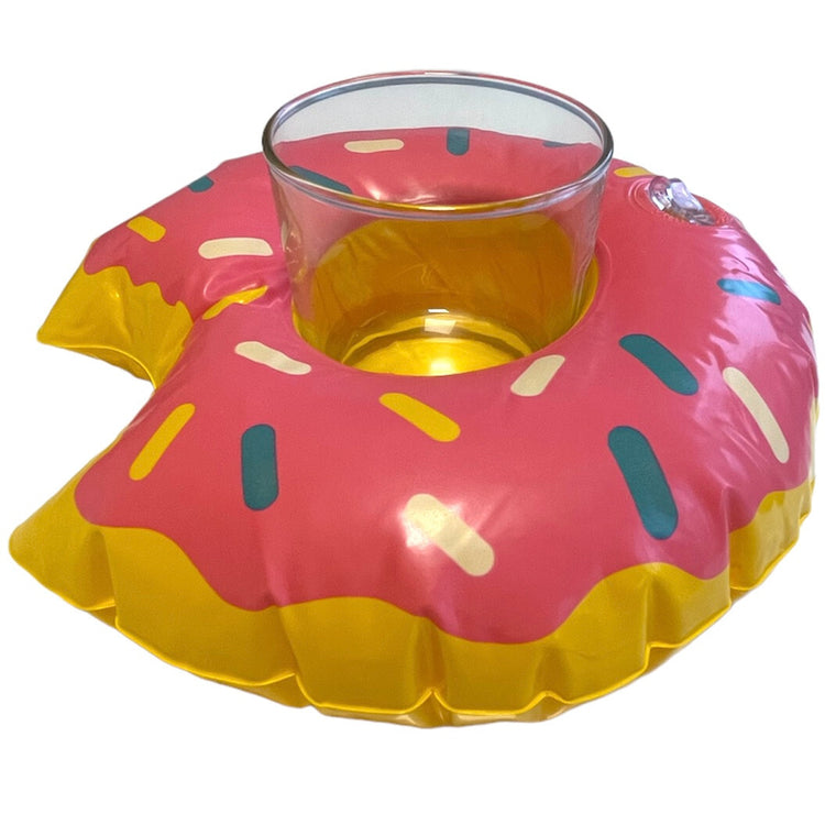 Inflatable Doughnut Drink Holders Pack of 3 Floating Swimming Pool Hot Tub Party